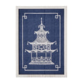 Pagoda Blue and White Wall Art B
