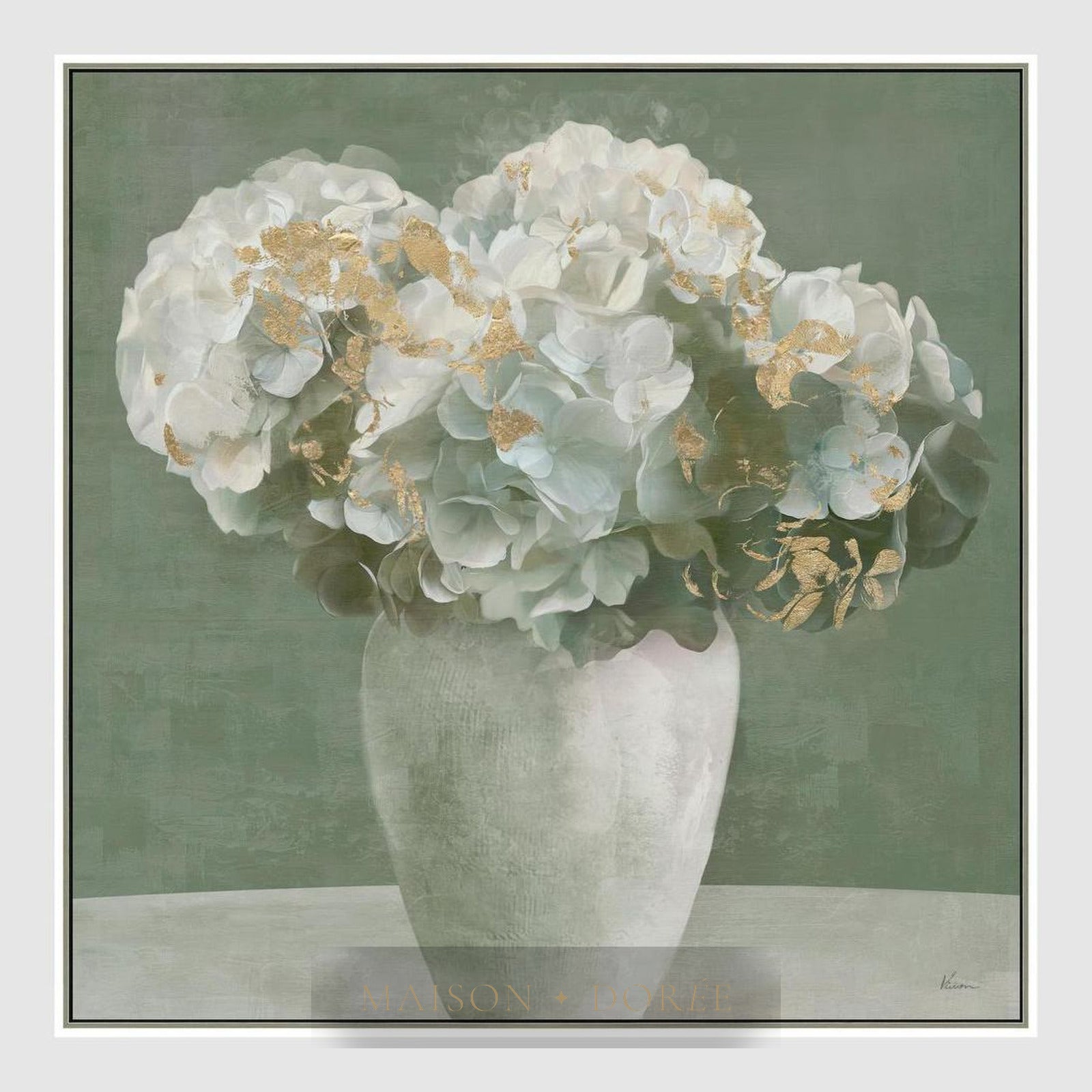 Golden Bloom Wall Art 52.5 x 52.5cm