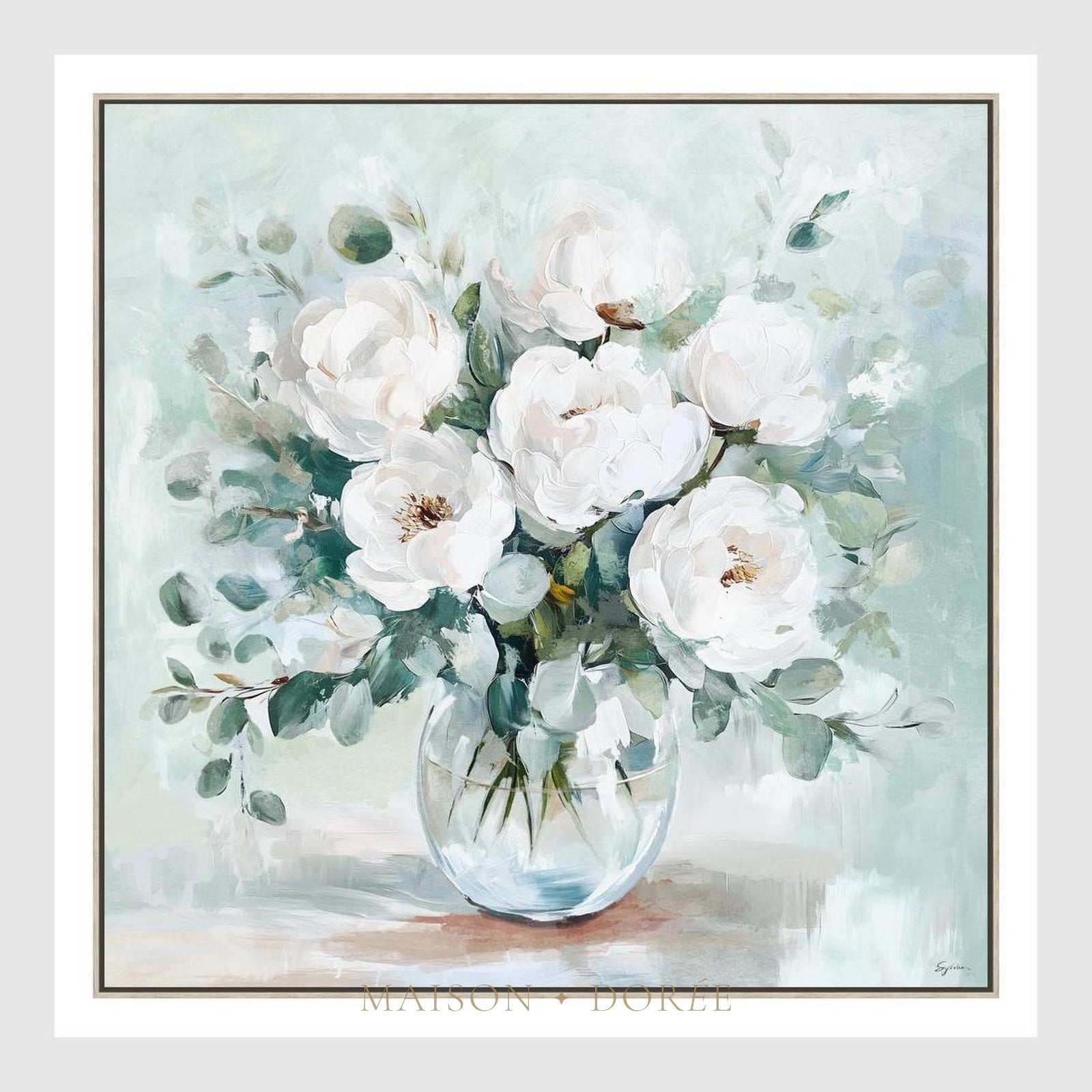 Whispering Blooms A Wall Art 82.5 x 82.5cm