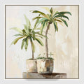 Sunlit Palms Wall Art 82.5 x 82.5cm