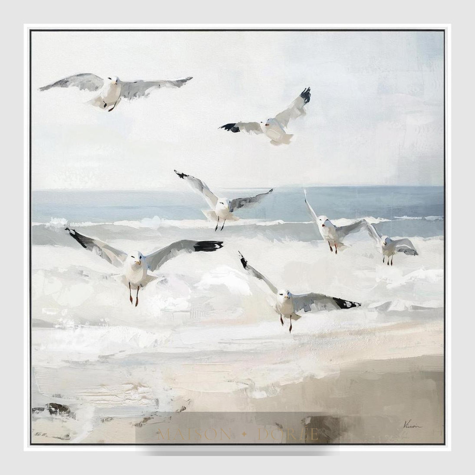 Seaside Flight Wall Art 82.5 x 82.5cm