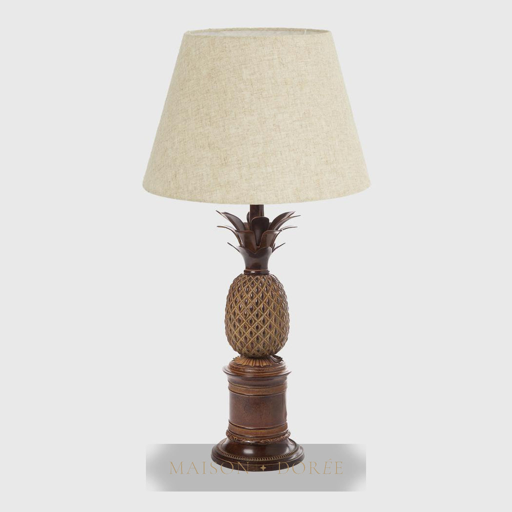 Bermuda Pineapple Table Lamp Base Brown- Base Only