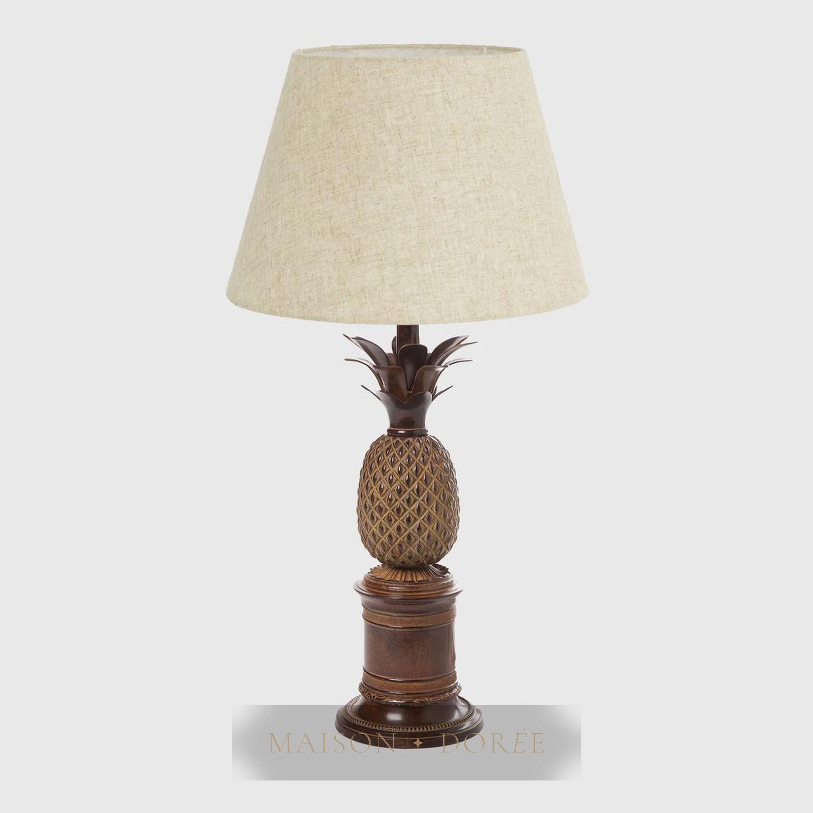 Bermuda Pineapple Table Lamp Base Brown- Base Only