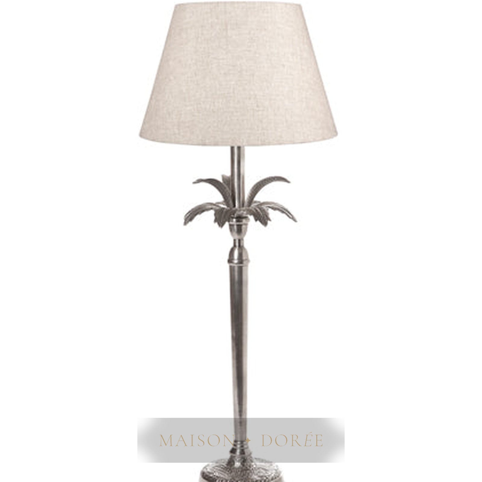 Casablanca Table Lamp Base Antique Silver- Base Only