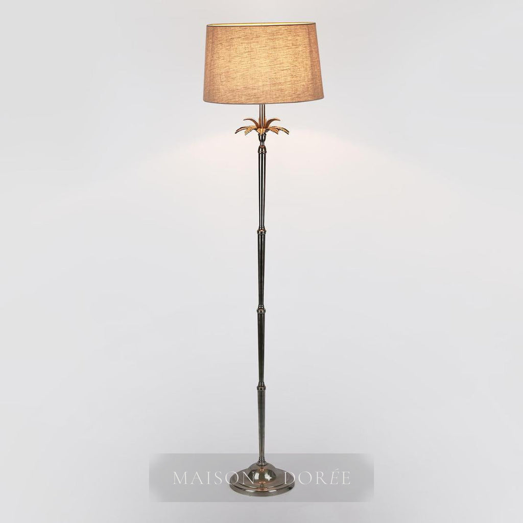 Casablanca Floor Lamp Base Antique Silver- Base Only