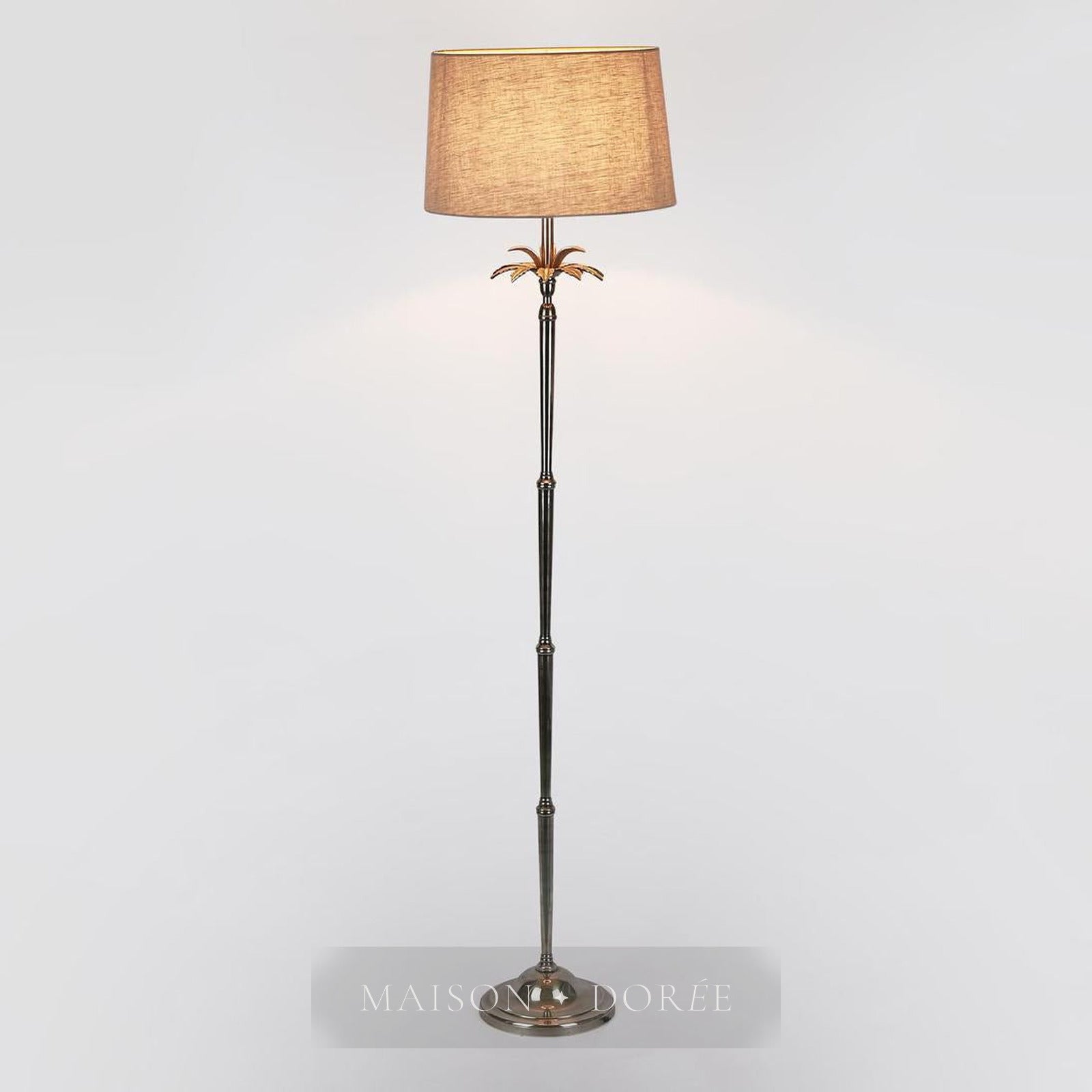 Casablanca Floor Lamp Base Antique Silver- Base Only