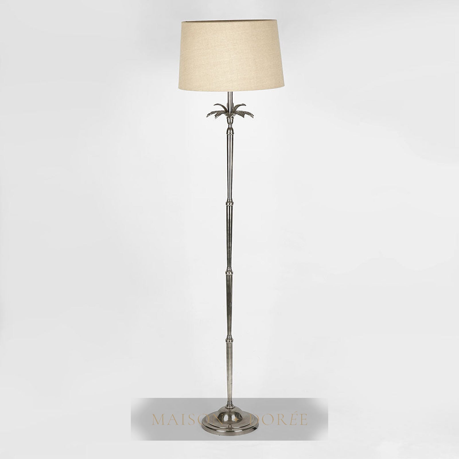 Casablanca Floor Lamp Base Antique Silver- Base Only