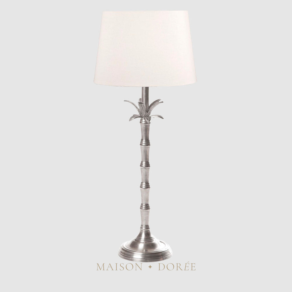 Bahama Table Lamp Base Small Silver- Base Only