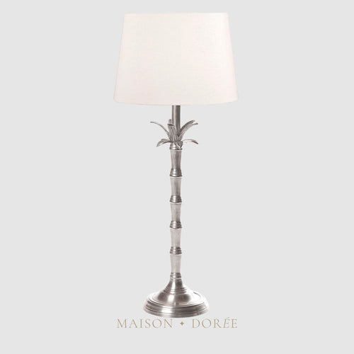 Bahama Table Lamp Base Small Silver- Base Only