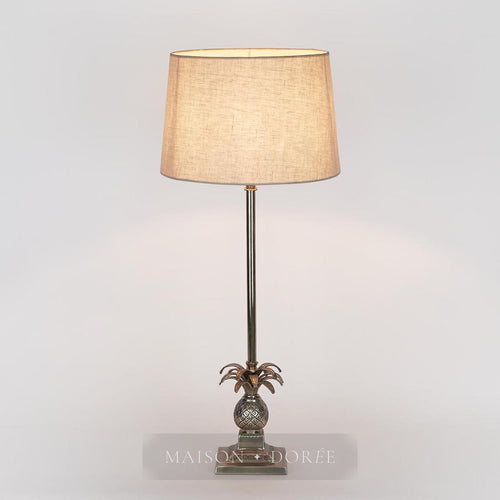 Caribbean Pineapple Table Lamp Base Antique Silver- Base Only
