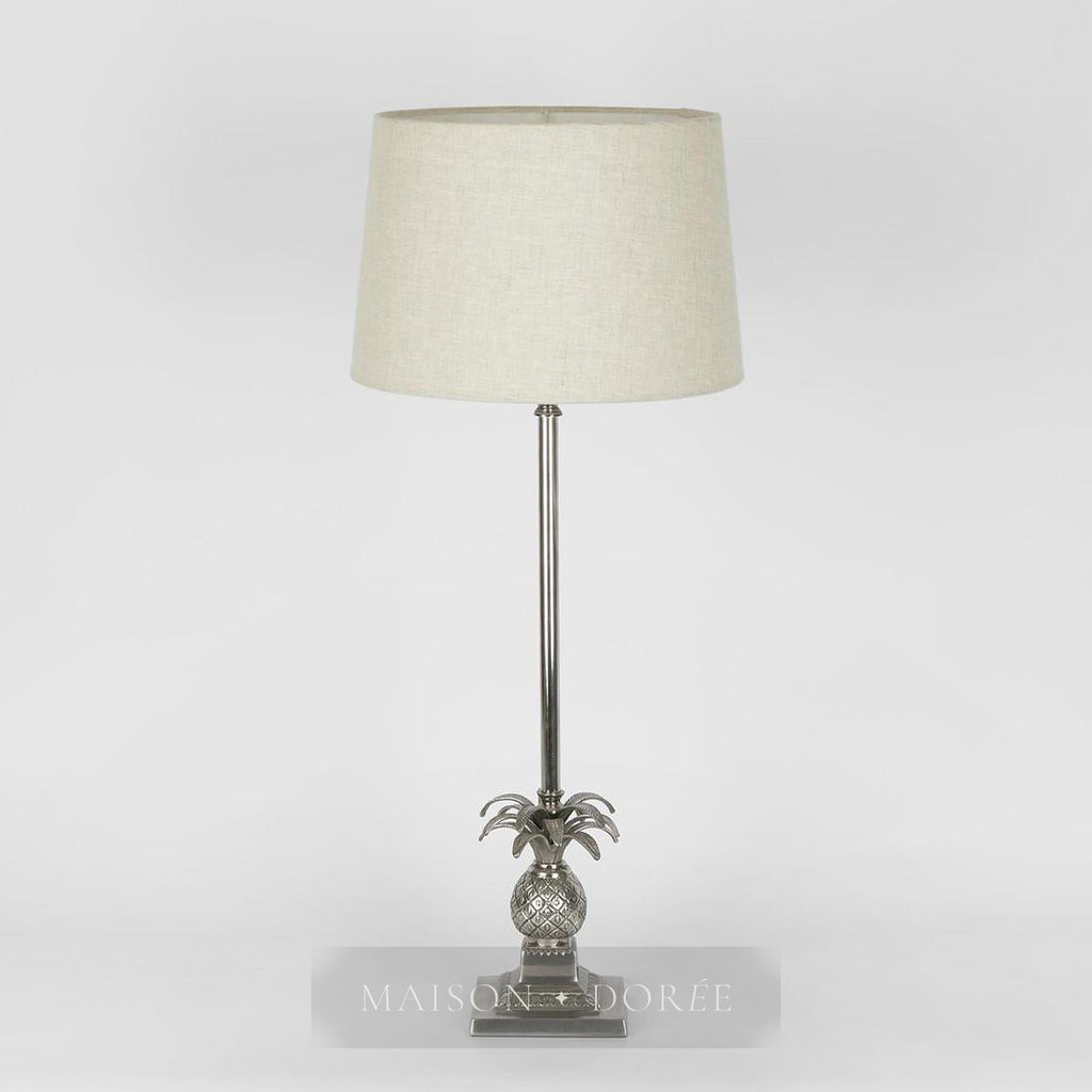 Caribbean Pineapple Table Lamp Base Antique Silver- Base Only