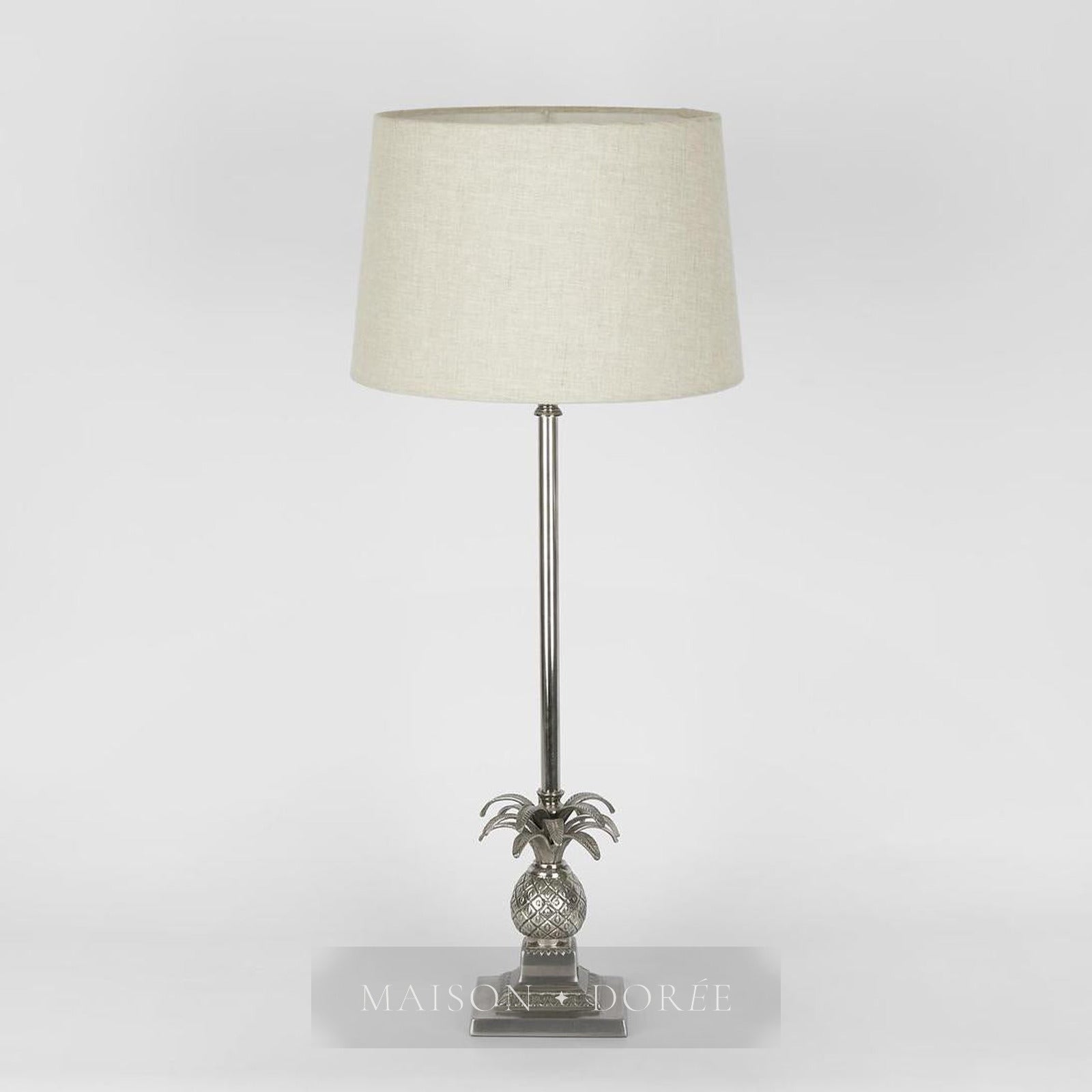 Caribbean Pineapple Table Lamp Base Antique Silver- Base Only