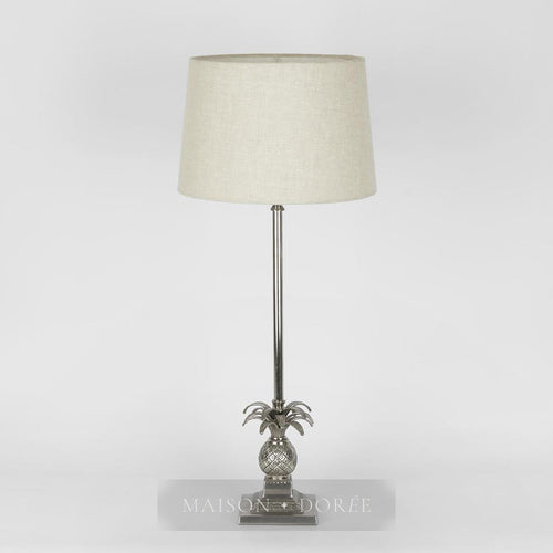Caribbean Pineapple Table Lamp Base Antique Silver- Base Only