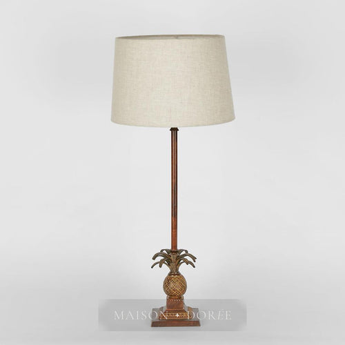 Caribbean Pineapple Table Lamp Base Brown- Base Only