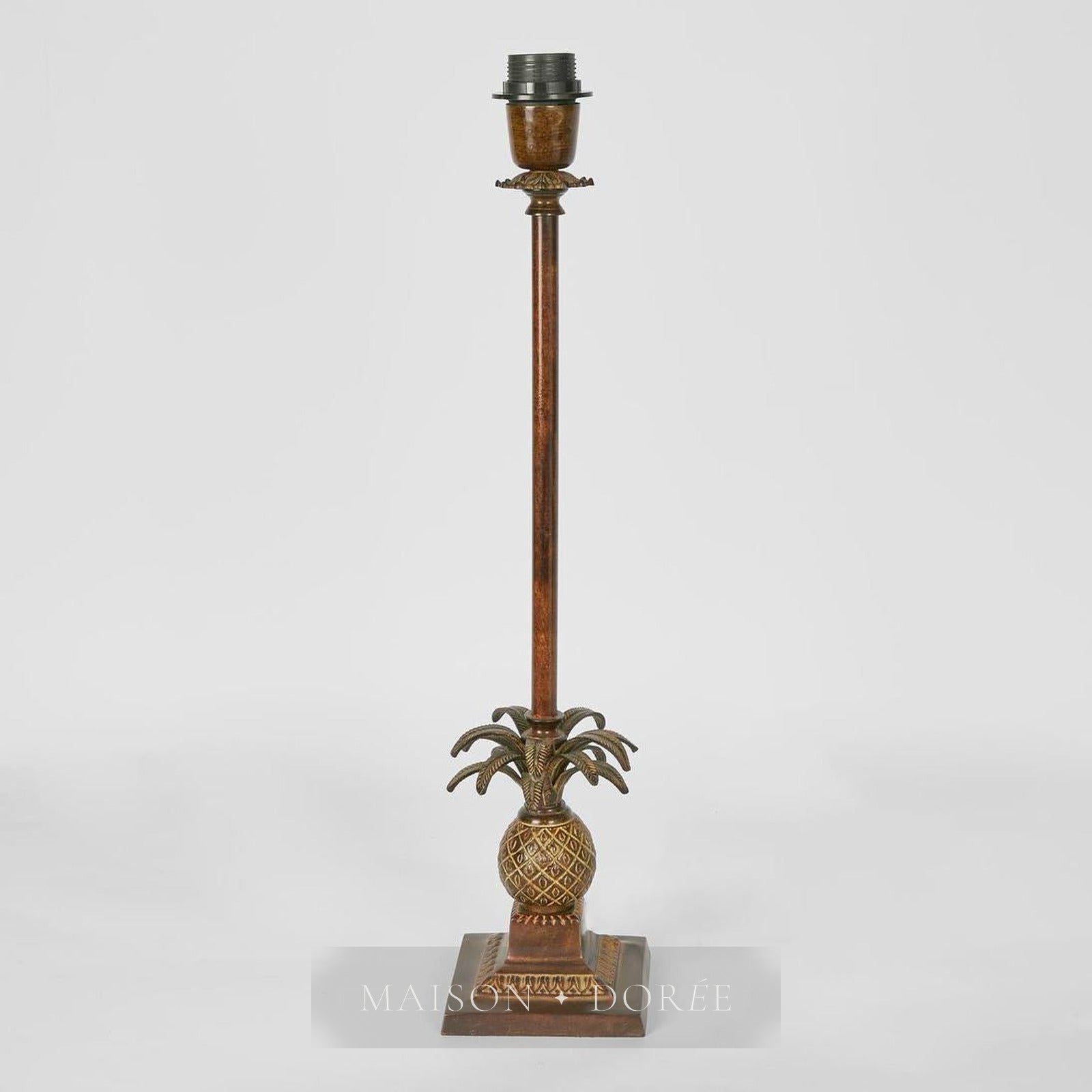 Caribbean Pineapple Table Lamp Base Brown- Base Only