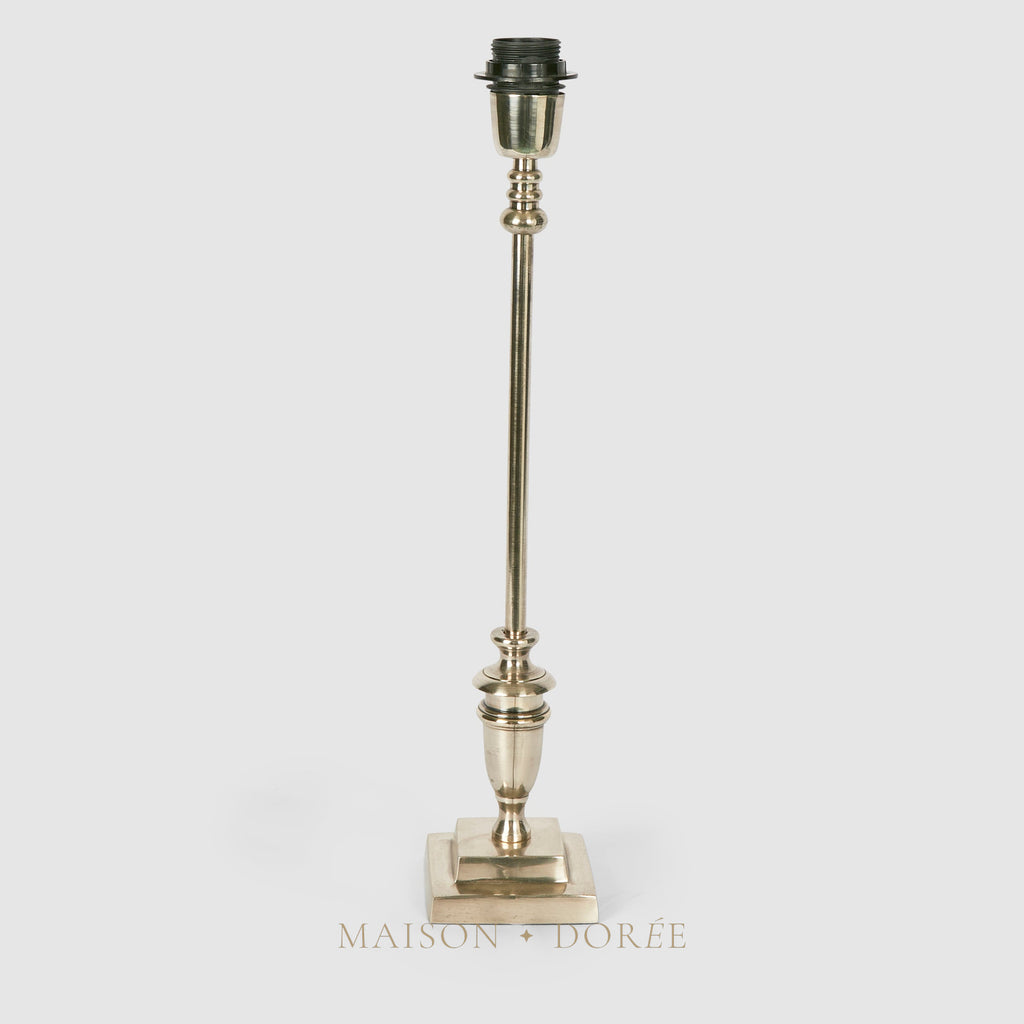 Lyon Candlestick Table Lamp Base Antique Silver- Base Only