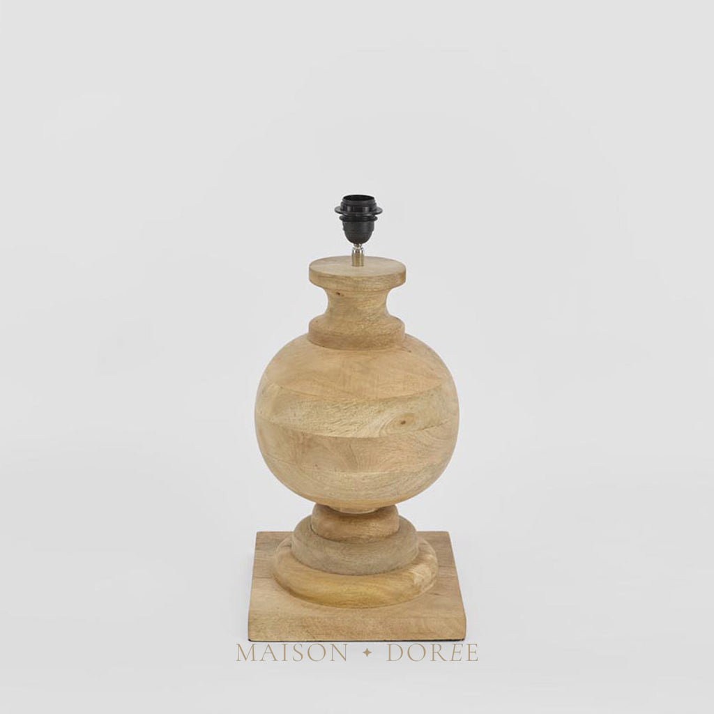 Coach Table Lamp Base Natural- Base Only