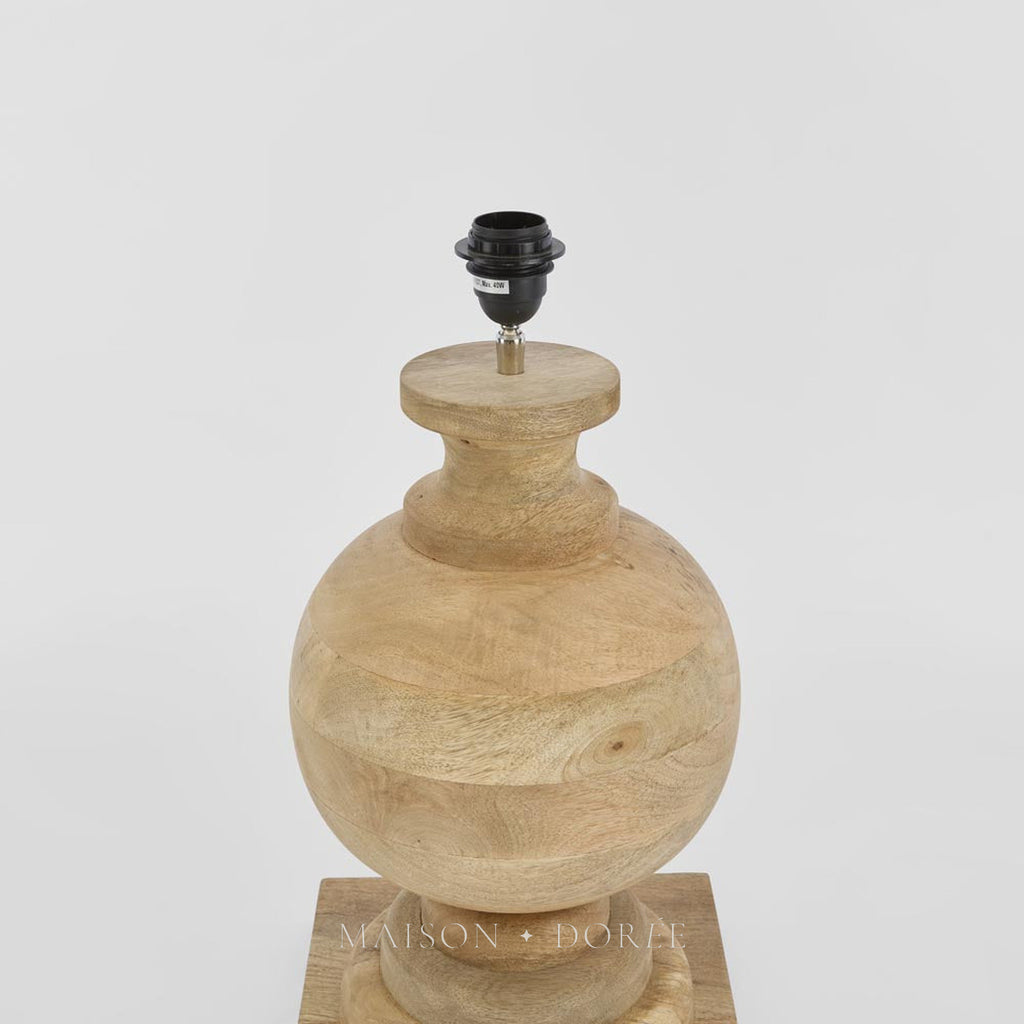 Coach Table Lamp Base Natural- Base Only