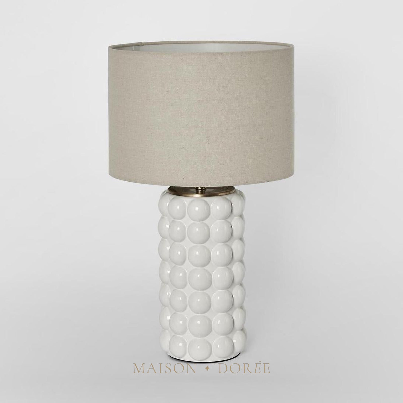 Condotti White Table Lamp & Shade