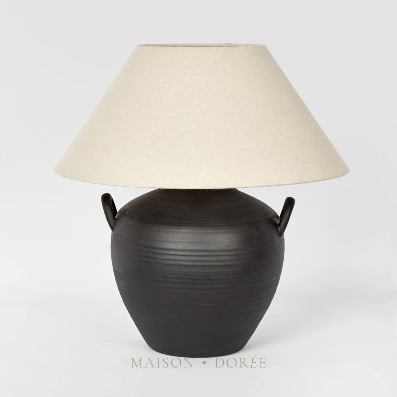 Camille Black Table Lamp & Shade