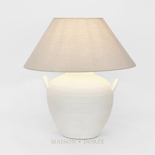 Camille White Table Lamp & Shade