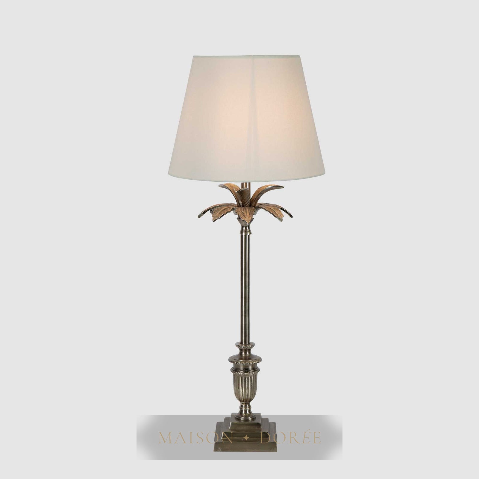 Palm Springs Table Lamp Base Silver- Base Only