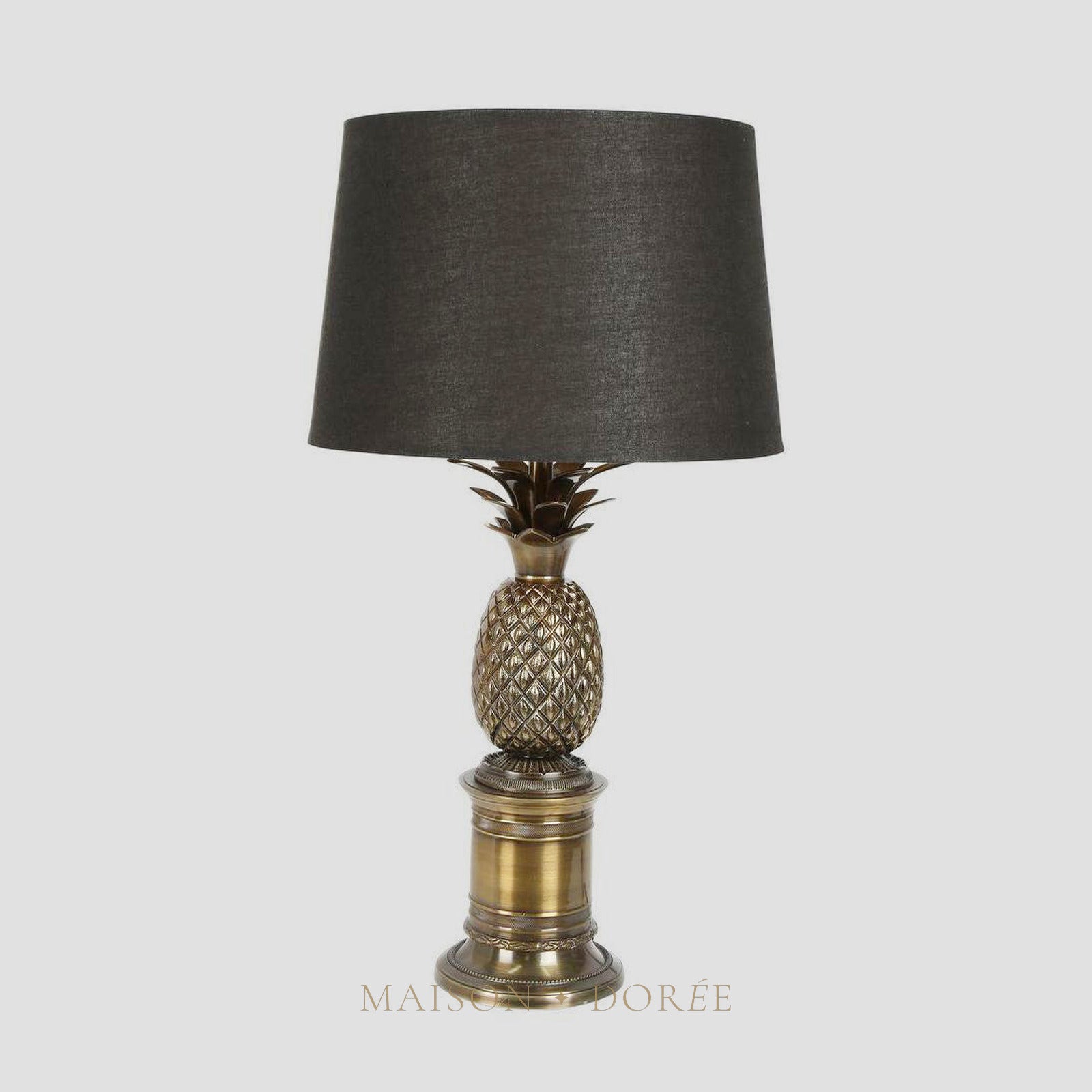 Bermuda Pineapple Table Lamp Base Antique Brass- Base Only
