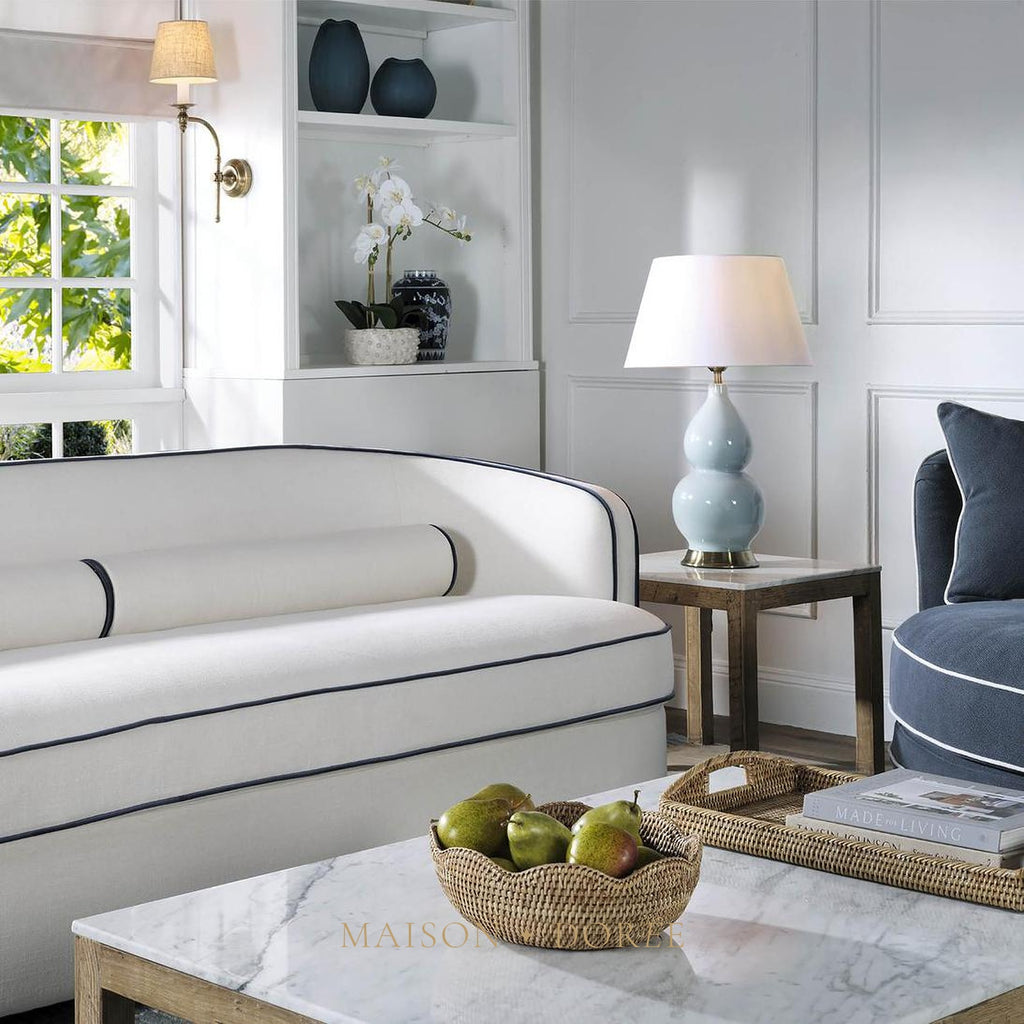Terrigal Ceramic Pale Blue Table Lamp & Shade