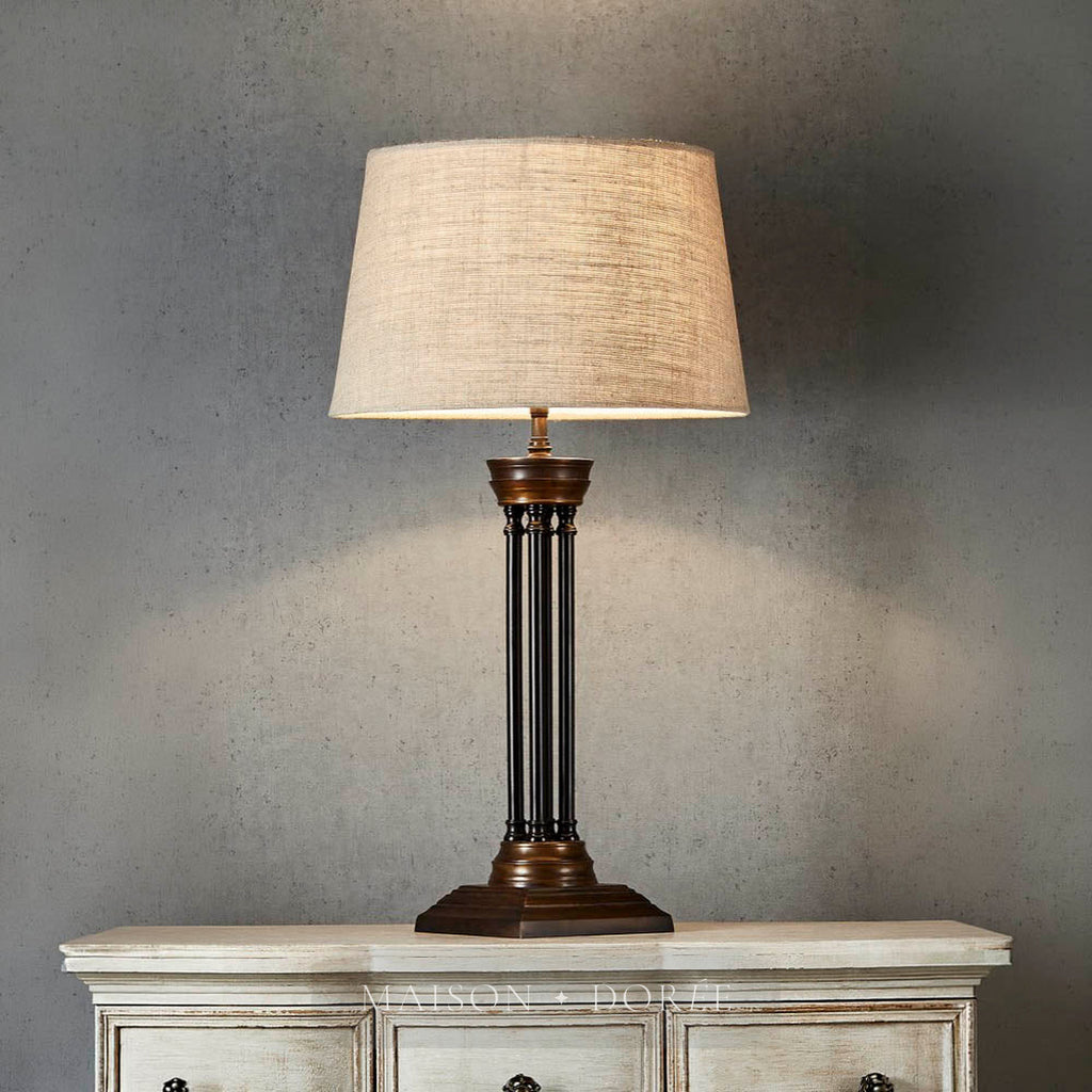 Hudson Table Table Lamp Base Bronze- Base Only