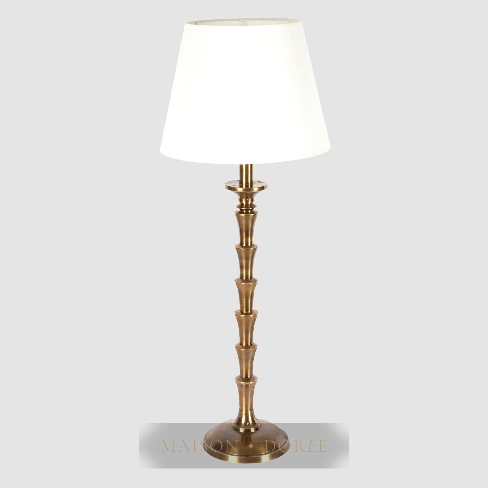 Jordan Table Lamp Base Antique Brass- Base Only
