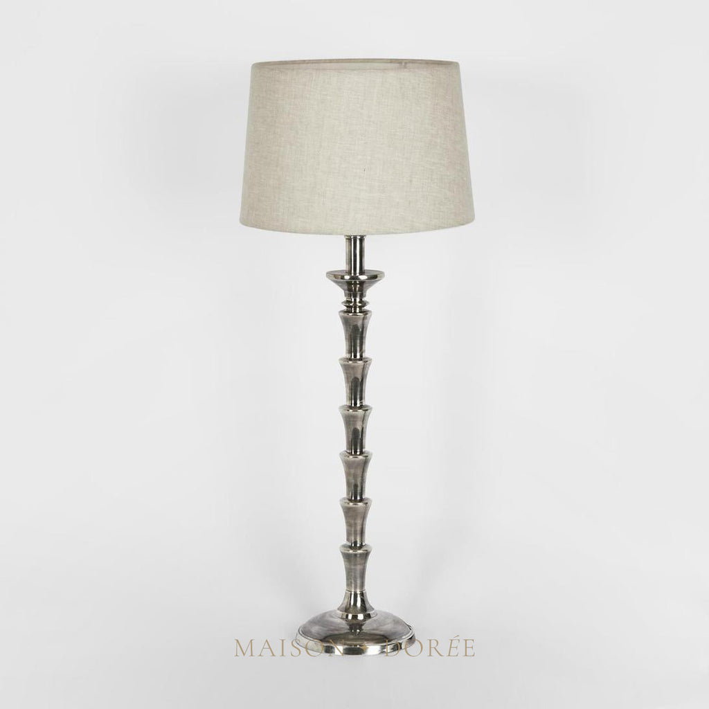 Jordan Table Lamp Base Antique Silver- Base Only