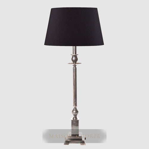 Canterbury Table Lamp Base Antique Silver- Base Only