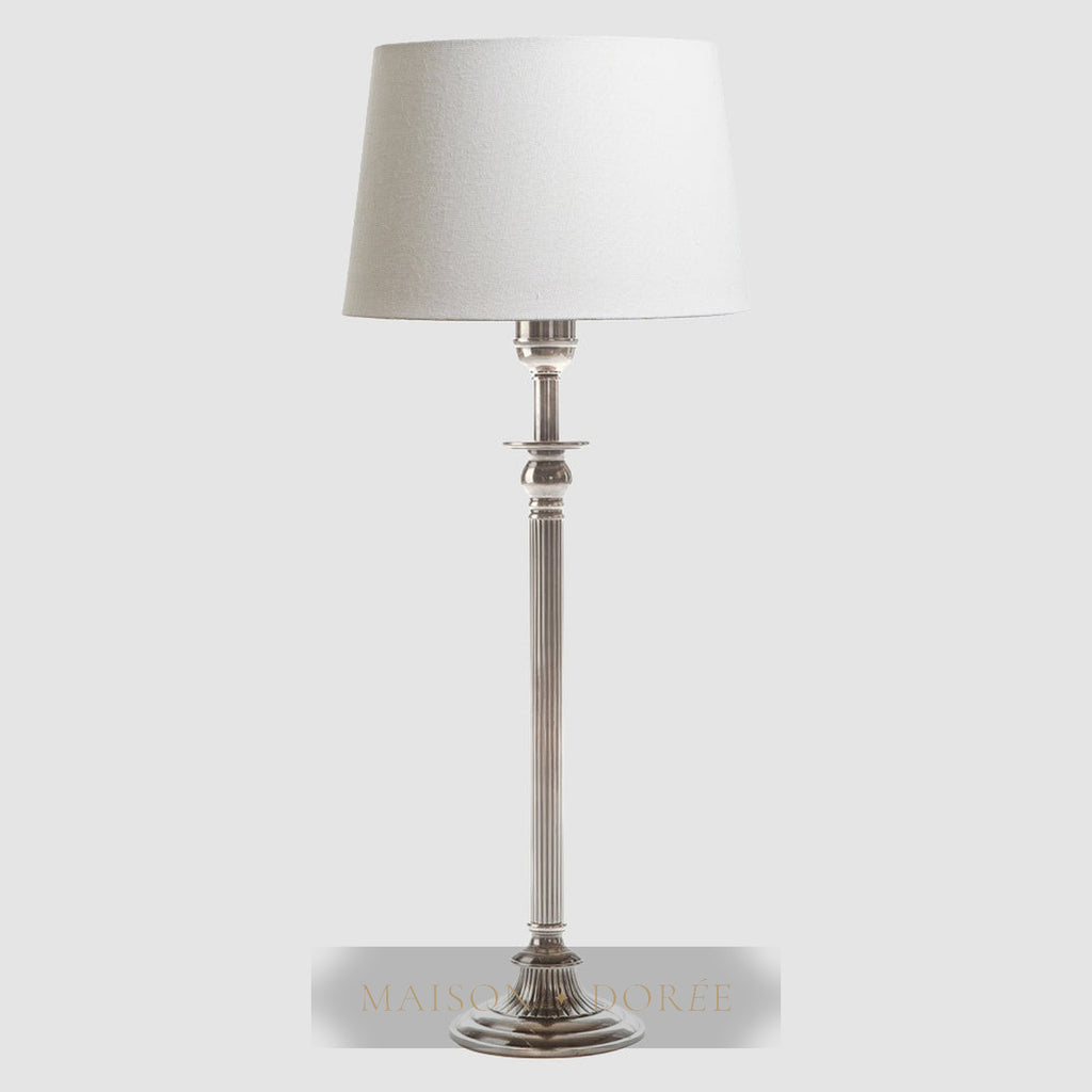 Chelsea Table Lamp Base Antique Silver- Base Only