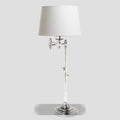 Macleay Swing Arm Table Lamp Base Antique Silver- Base Only