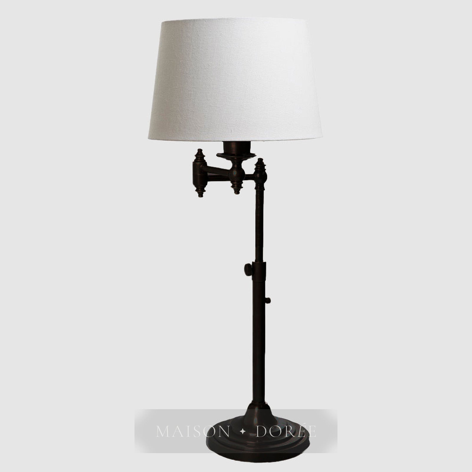 Macleay Swing Arm Table Lamp Base Black- Base Only