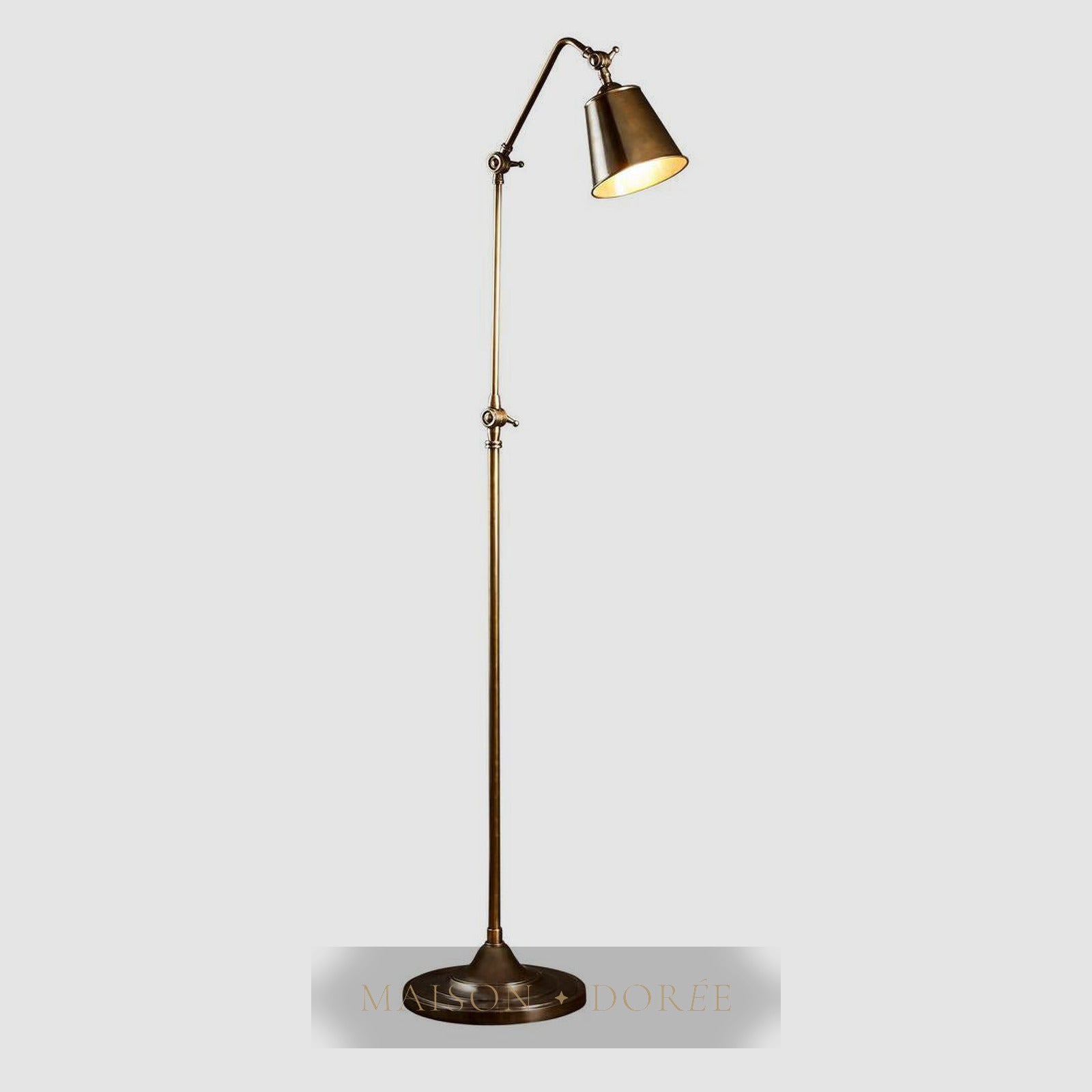 Newbury Floor Lamp Antique Brass