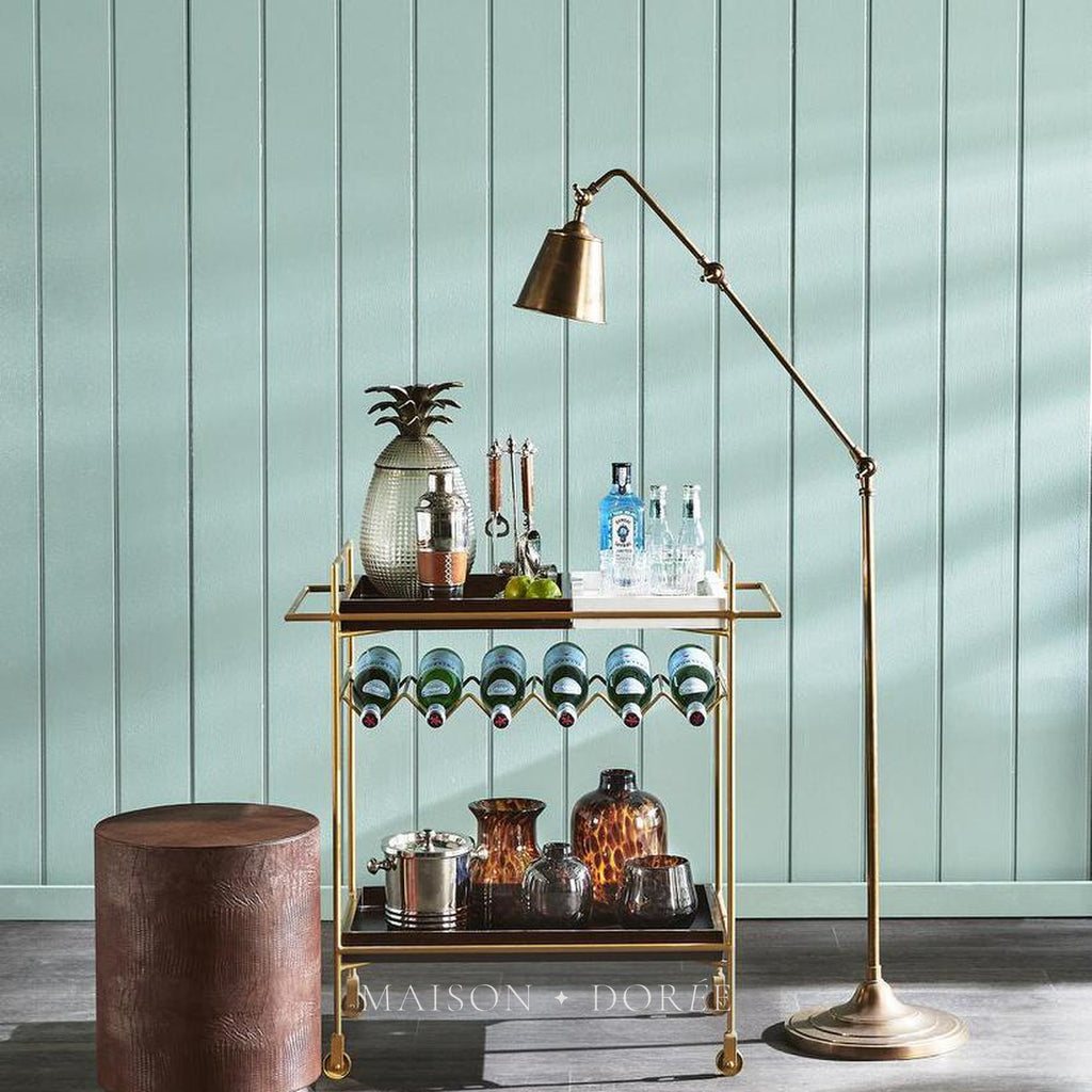 Newbury Floor Lamp Antique Brass