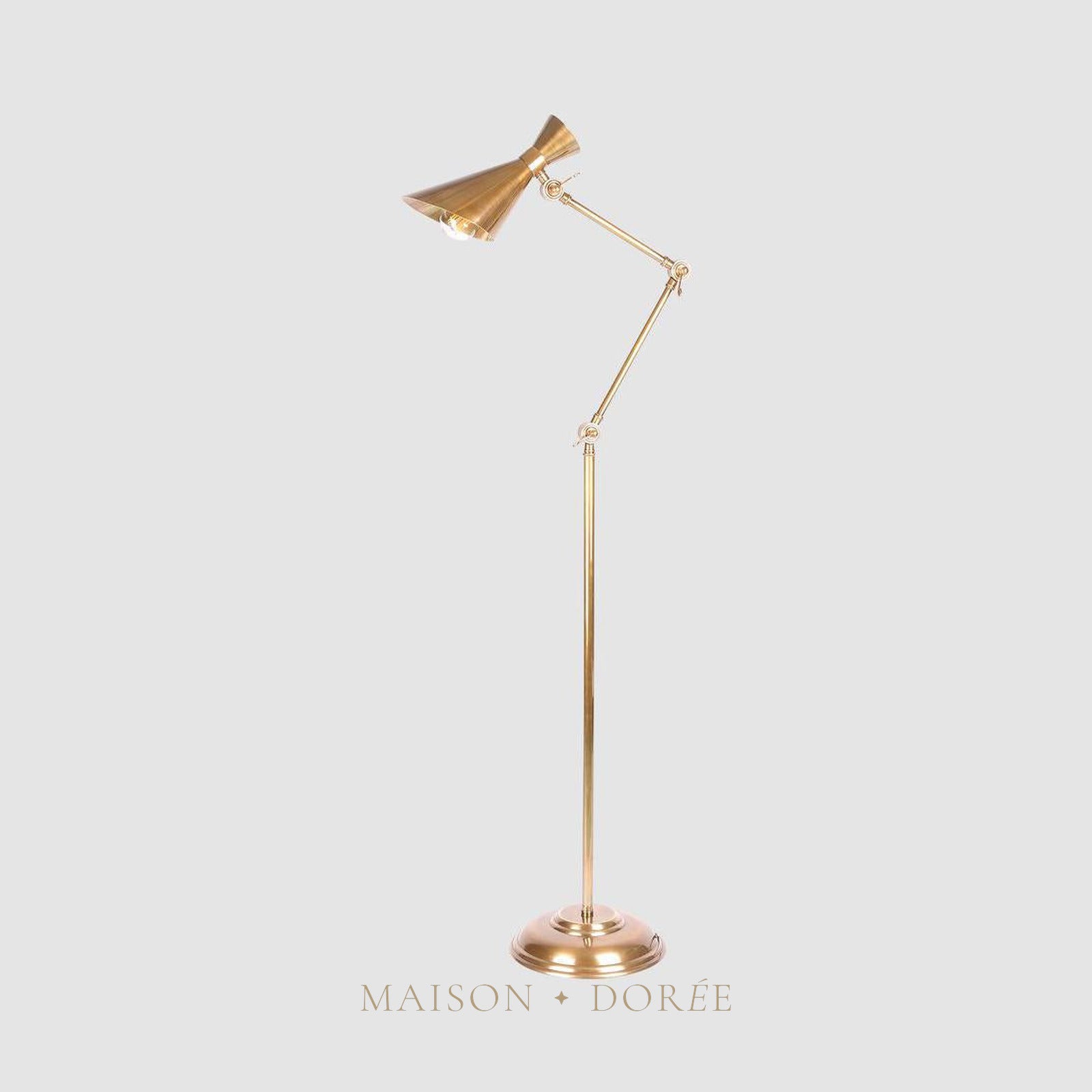 Grasshopper Floor Lamp Antique Brass