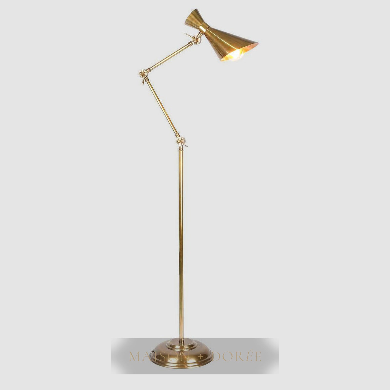 Grasshopper Floor Lamp Antique Brass