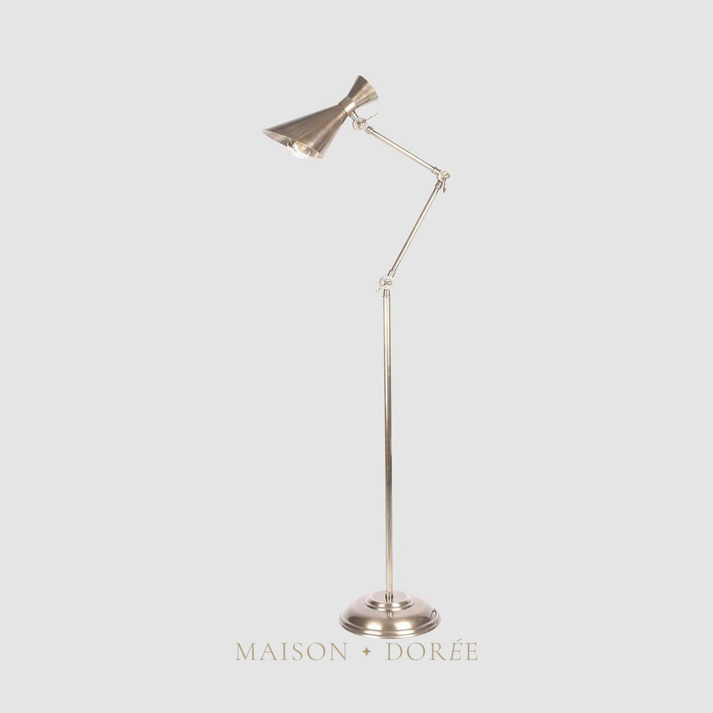 Grasshopper Floor Lamp Antique Silver