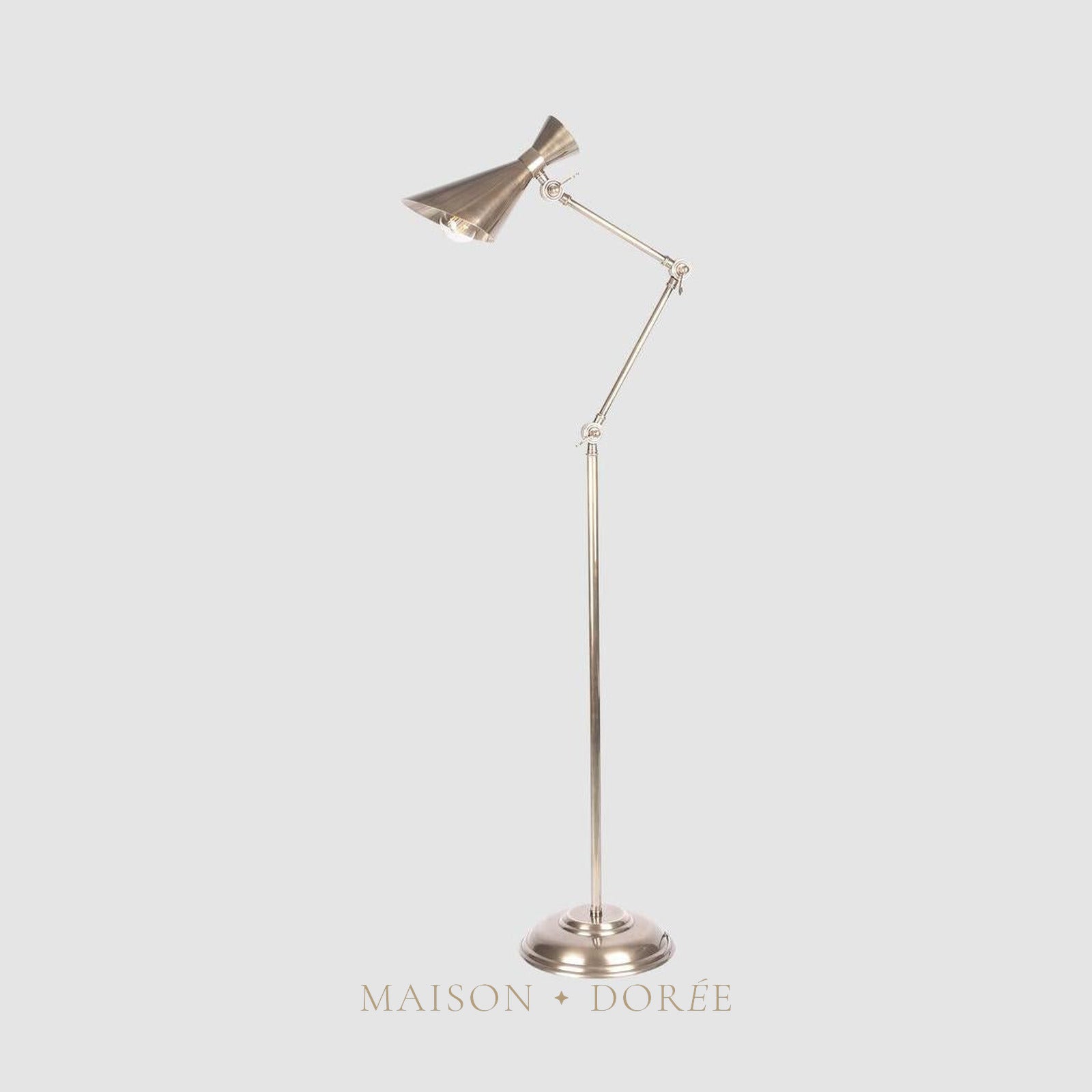 Grasshopper Floor Lamp Antique Silver