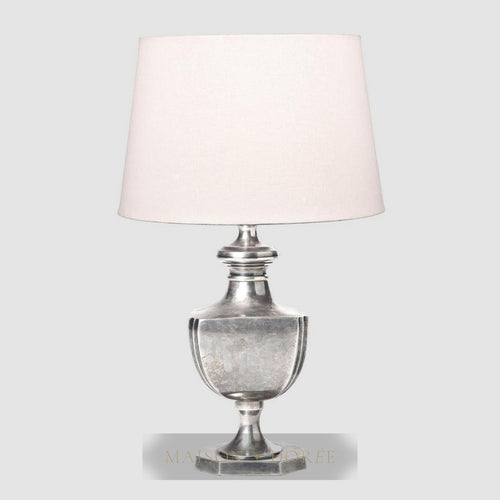 Albany Table Lamp Base Antique Silver- Base Only