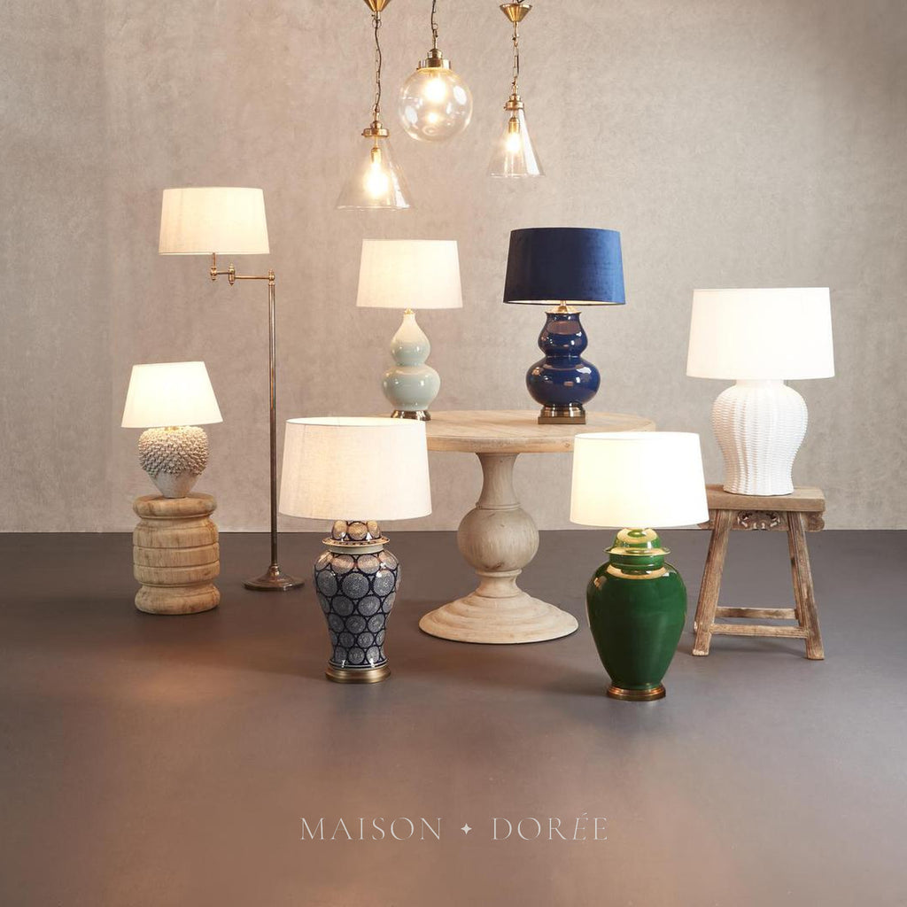 Macleay Floor Lamp Base Antique Brass- Base Only
