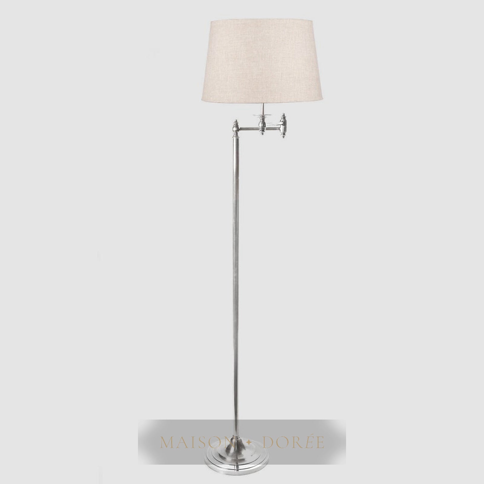 Macleay Floor Lamp Base Antique Silver- Base Only — Antique Silver