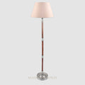 Brunswick Floor Lamp Base Silver with Timber- Base Only