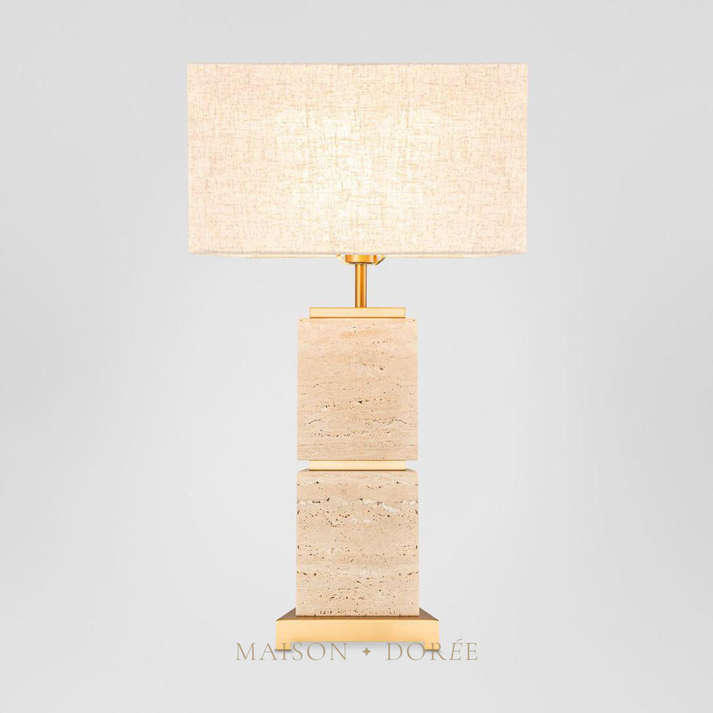 Ashley Travatine Table Lamp with shade