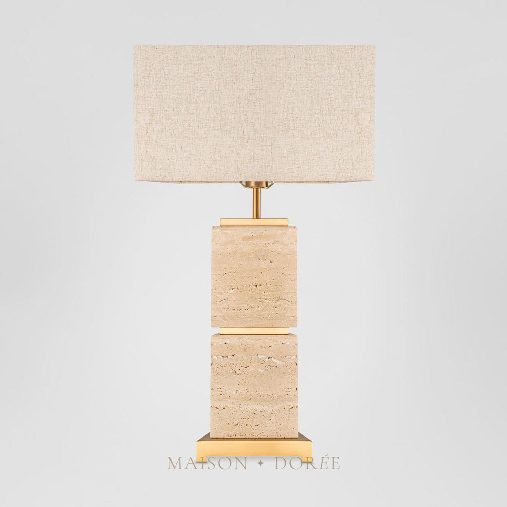 Ashley Travatine Table Lamp with shade