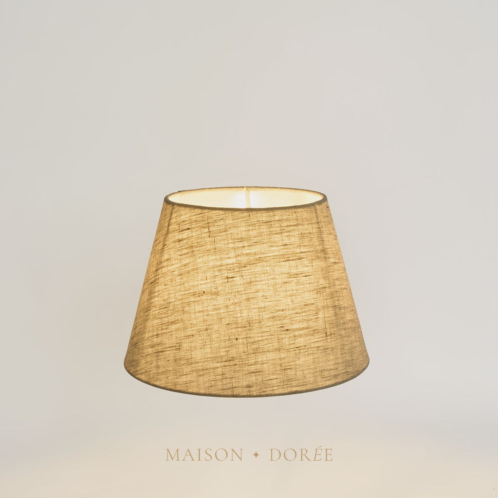 Linen Taper Lamp Shade XS Dark Natural