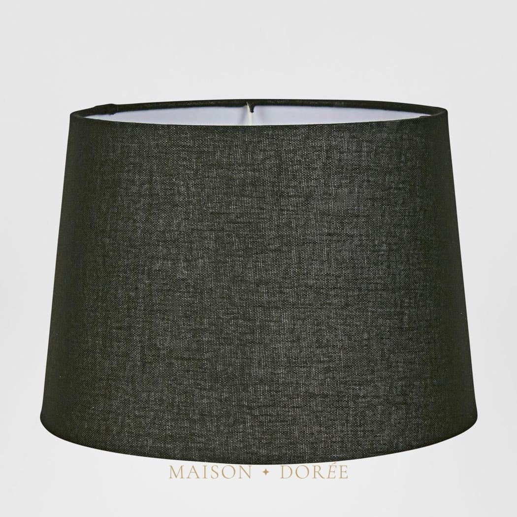 Linen Drum Lamp Shade XS Black