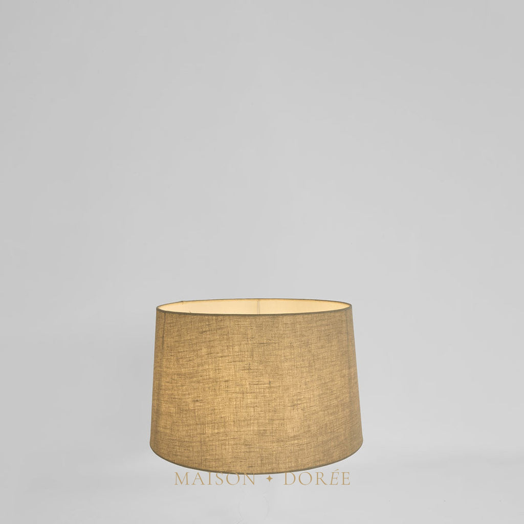 Linen Drum Lamp Shade XS Dark Natural